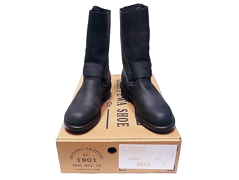 CHIPPEWA 4363 BLACK CHROME ENGINEER BOOT 2014'S NOS アメリカ製 