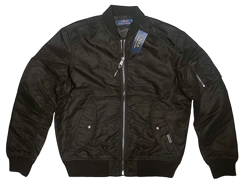 POLO Ralph Lauren MA-1 Flight Jacket ポロ・ラルフローレン MA-1 黒 ...