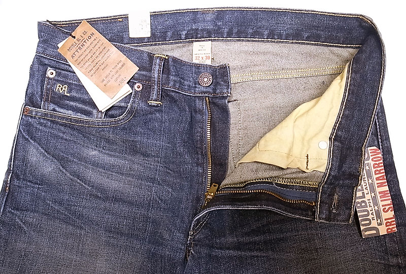 RRL(Double RL) SLIM NARROW STRETCH JEANS Vintage加工 ダブル