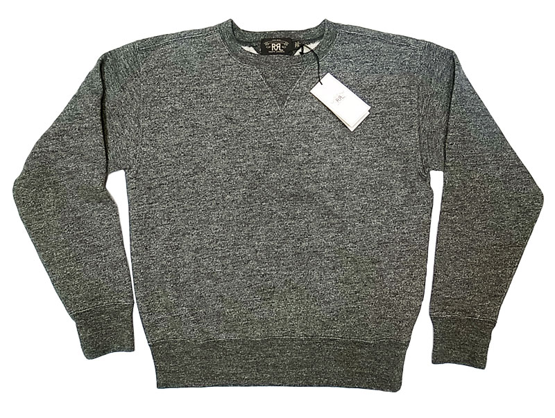 RRL Salt & Pepper Sweat Shirts ダブルアールエル 灰杢 両Vスウェット ...