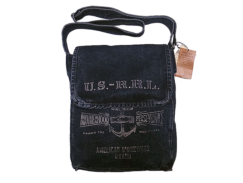 RRL Indigo Denim Shoulder Bag Stencil ダブルアールエル デニム