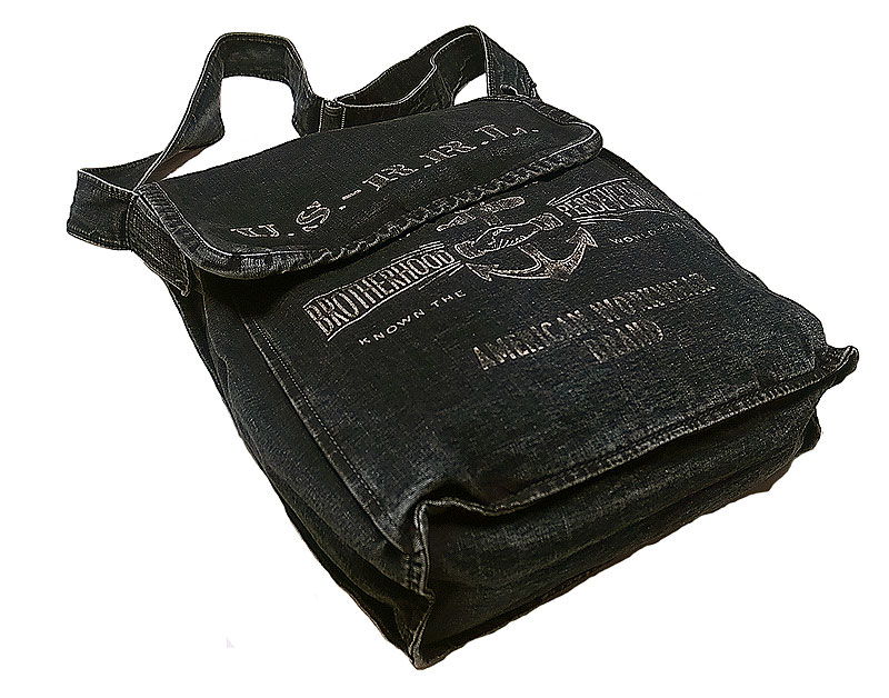 RRL Indigo Denim Shoulder Bag Stencil ダブルアールエル デニム