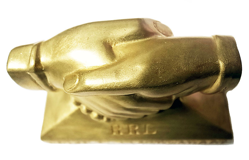 RRL Shaking Hands Brass Paperweight ダブルアールエル ペーパー 