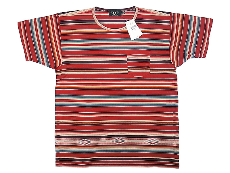 RRL Native Pattern border Pocket Tee ダブルアールエル ネイティブ柄