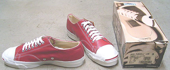 Deadstock 1990'S CONVERSE Jack Purcell LEATHER 赤 USA製 - Luby's