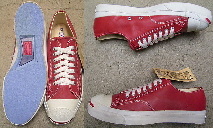 Deadstock 1990'S CONVERSE Jack Purcell 赤 LEATHER USA製 箱ナシ 